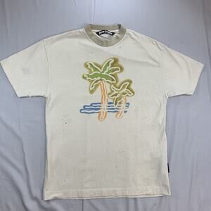 Palm Angels Neon Palm T-shirt Distressed Thrashed Designer Mens Size M